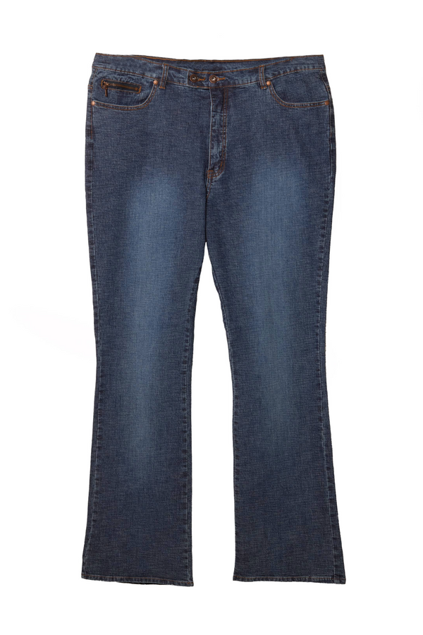 qed london Curve Double Button Jeans