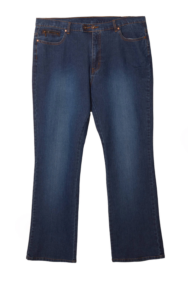 qed london Curve Double Button Jeans