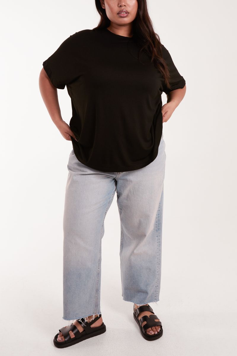 Qed London Curve Floral Crochet Back Top