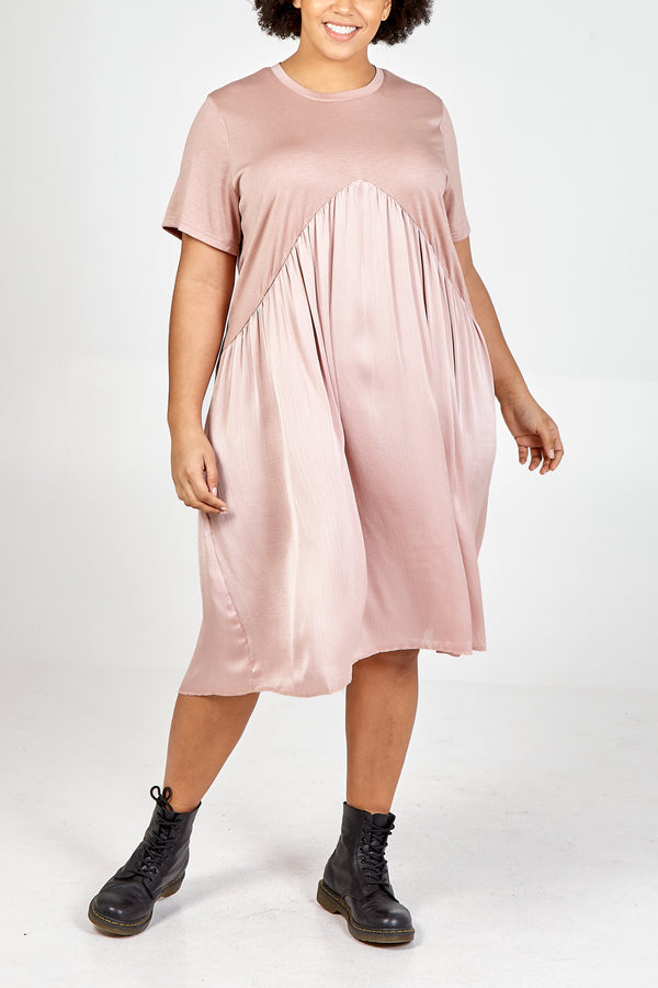 Qed London Curve Frill Point Midi Dress