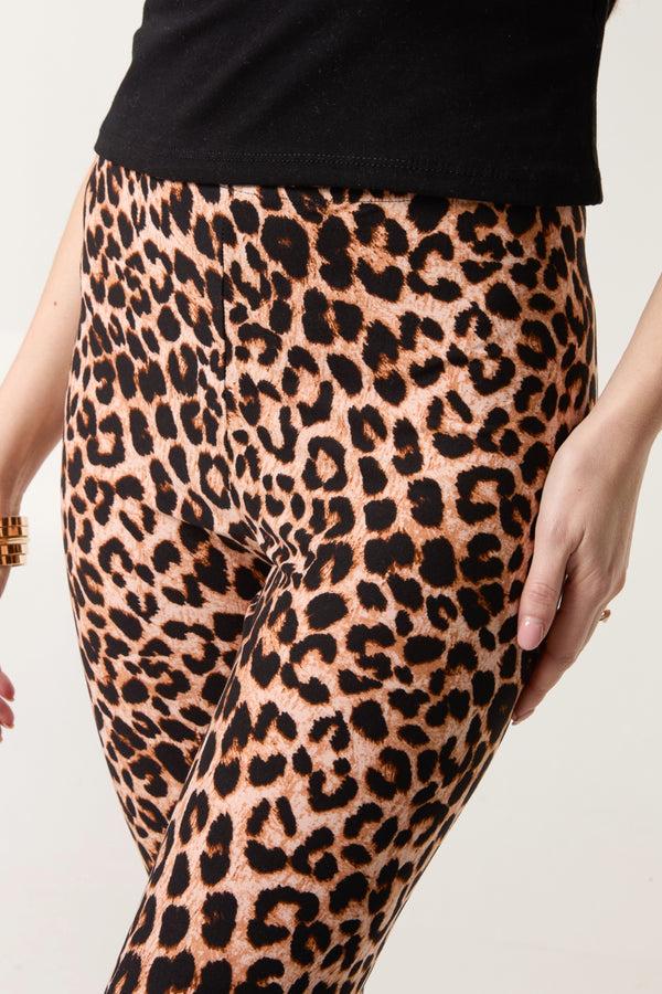 Qed London Curve Soft Touch Leopard Print Leggings