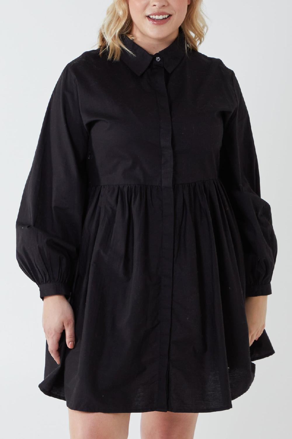 Qed London Curve Tunic Shirt Dress