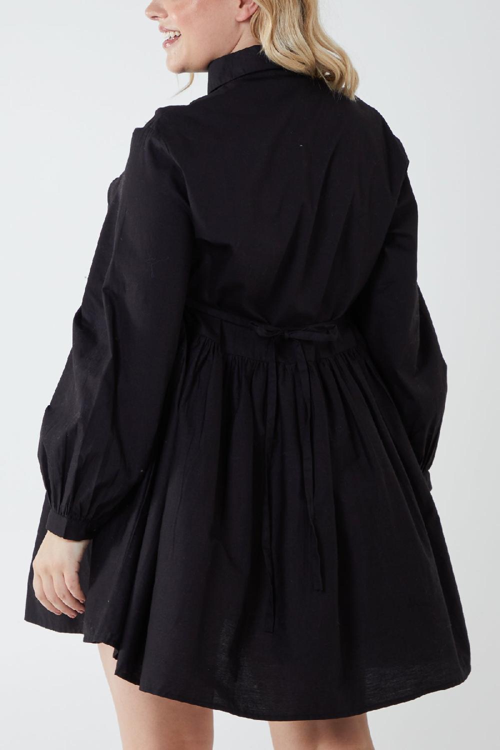 Qed London Curve Tunic Shirt Dress