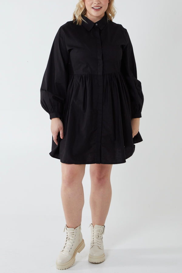qed london Curve Tunic Shirt Dress