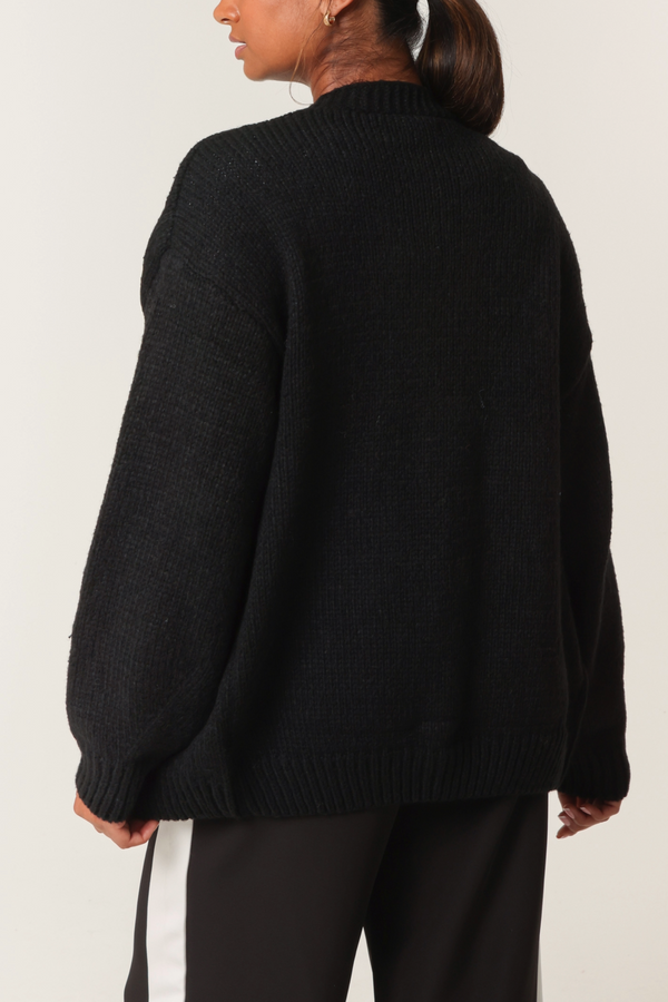 Qed London Daisy Knit Flower Cardigan