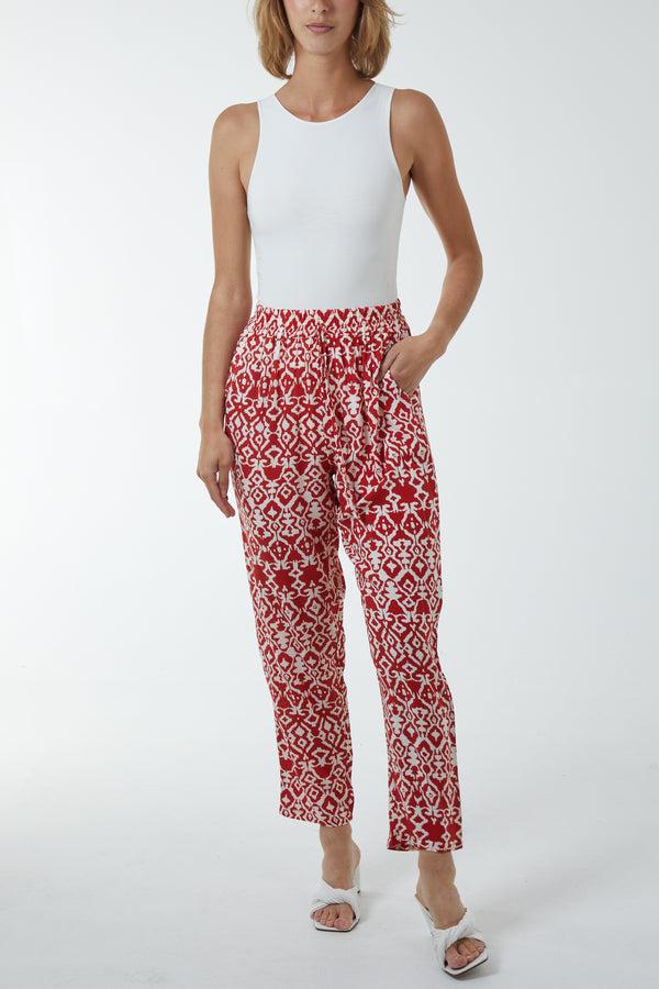 Qed London Damask Capri Trousers