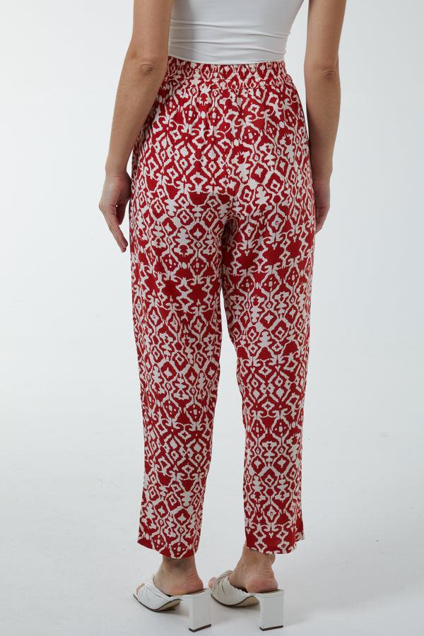 Qed London Damask Capri Trousers