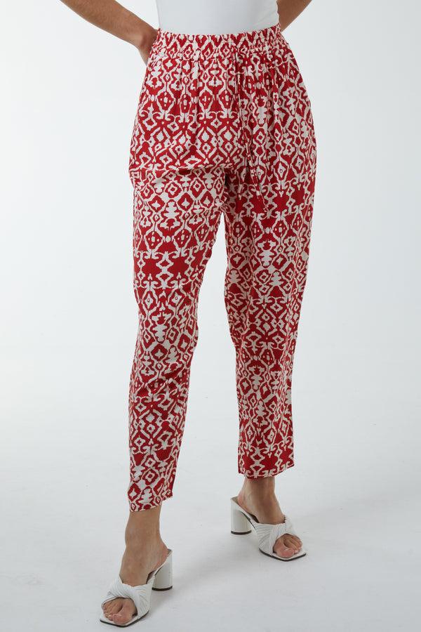 Qed London Damask Capri Trousers
