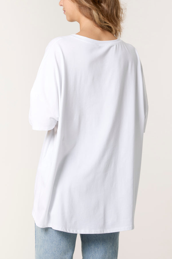 Qed London Denim "M" Boxy T-Shirt