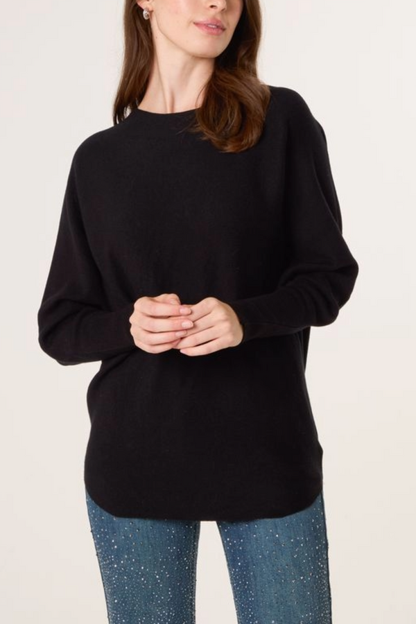 Qed London Diamante Butterfly Back Knit Jumper