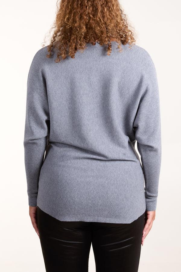 Qed London Diamante Cherry Blossom Knit Jumper