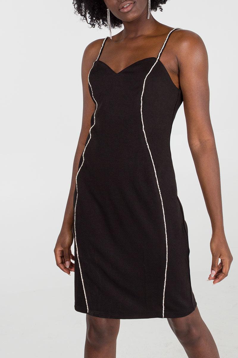 Qed London Diamante Detail Bodycon Dress
