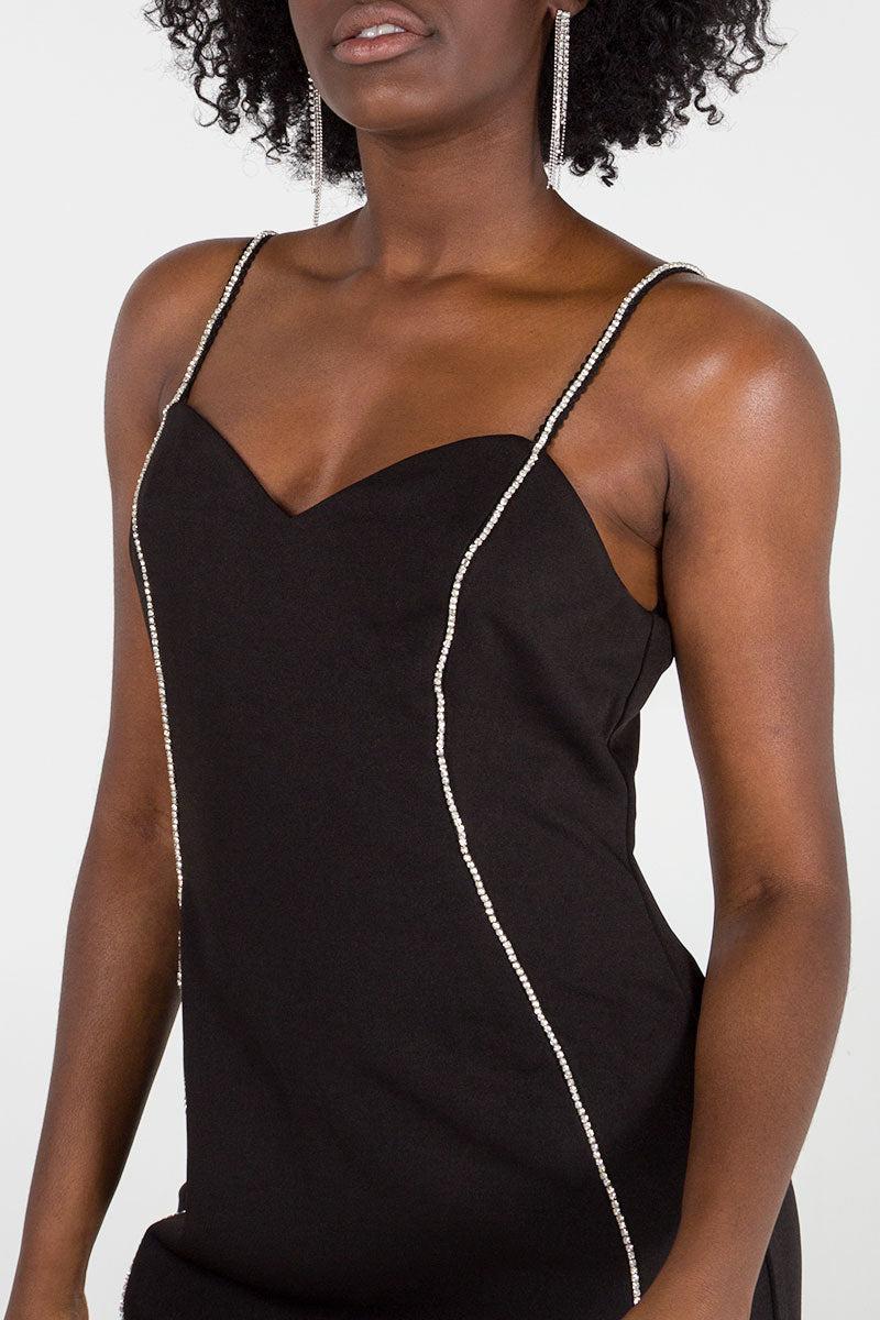 Qed London Diamante Detail Bodycon Dress