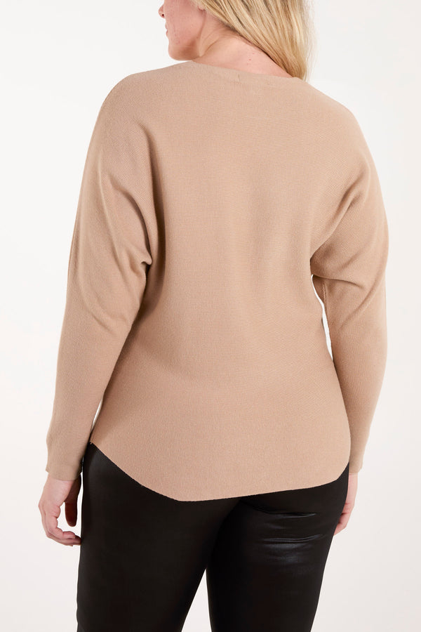 Qed London Diamante Knit Jumper