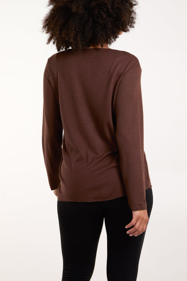 Qed London Diamante Star Long Sleeve Jumper