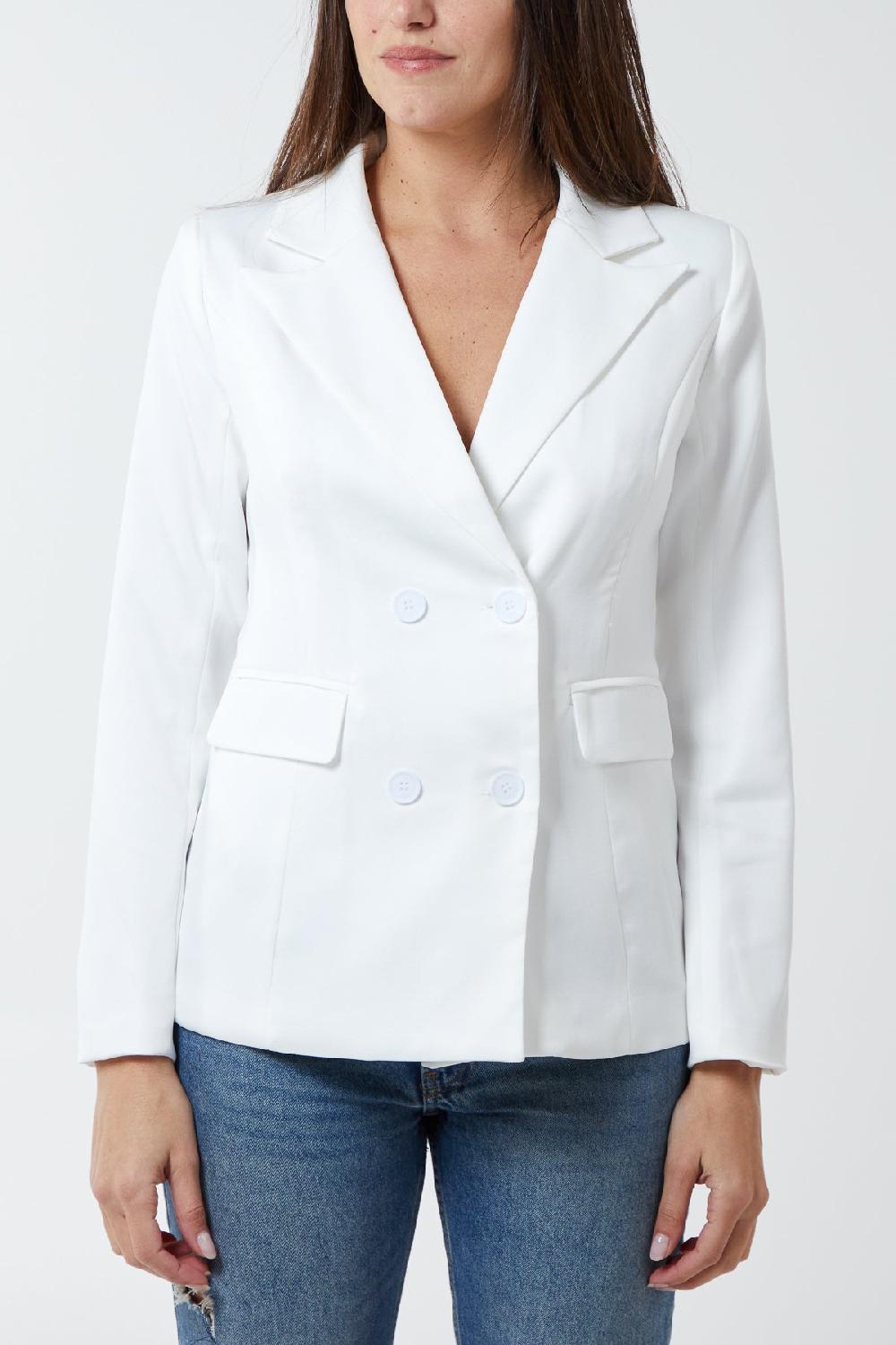 Qed London Double Breasted Blazer