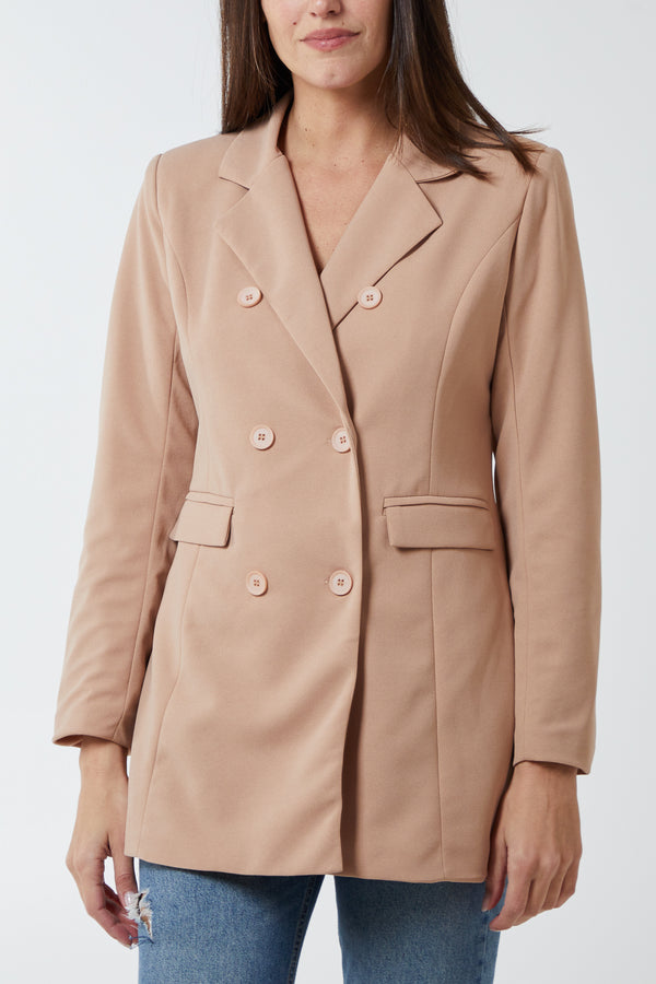 qed london Double Breasted Blazer