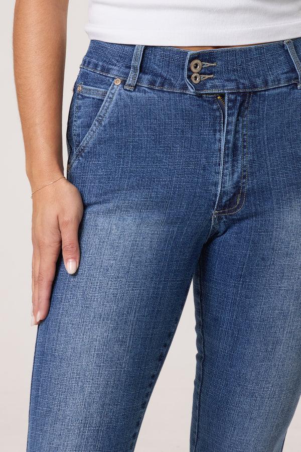 Qed London Double Button Waistband Jeans