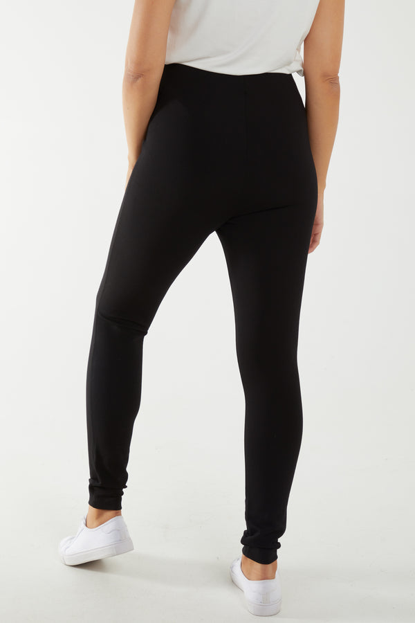 Qed London Double Gold Button Front Legging