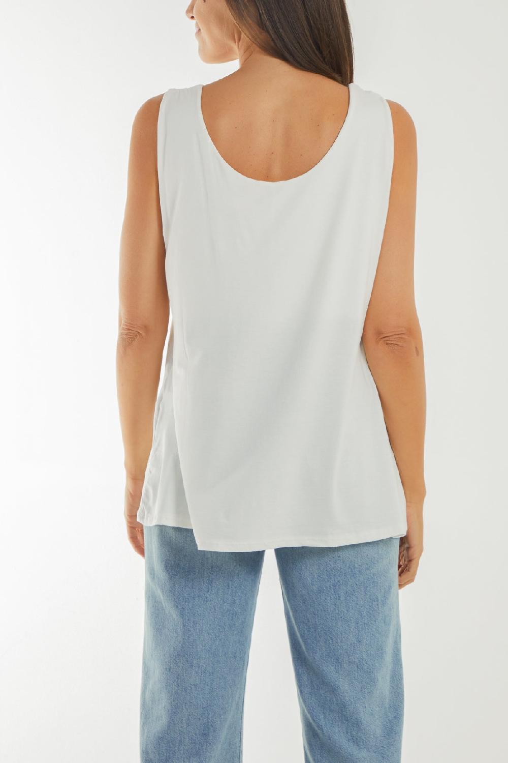 Qed London Double Layer Scoop Vest