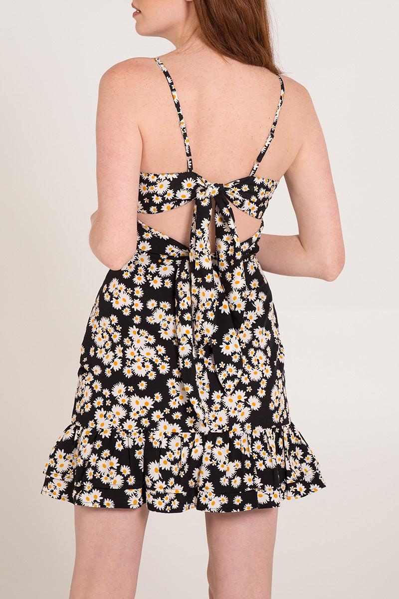 Qed London Double Tie Back Crop Top & Mini Skirt