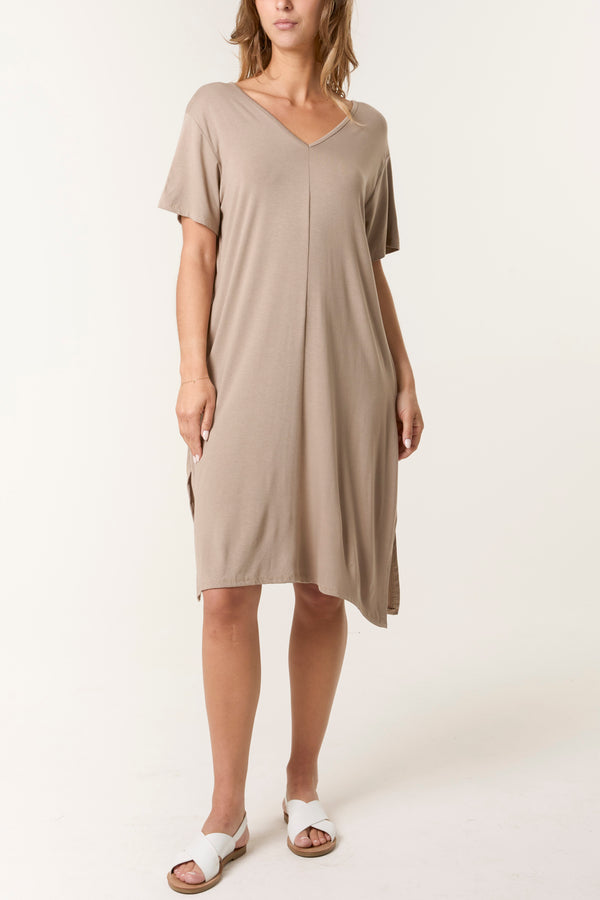 Qed London Double V-Neck Stretchy Dress
