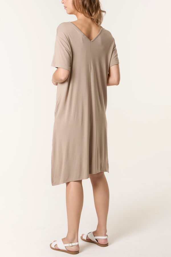 Qed London Double V-Neck Stretchy Dress