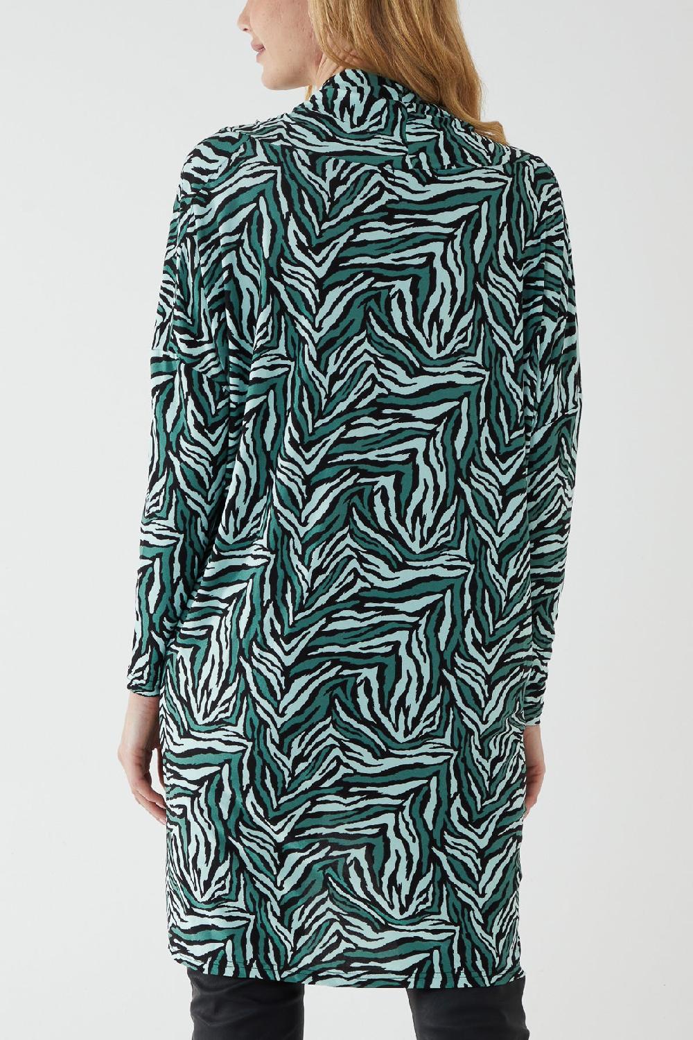 Qed London Draped Dip Hem Wrapped Top