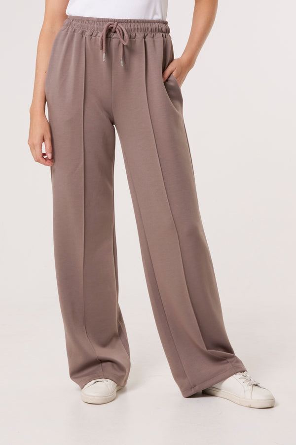 Qed London Drawstring Crease-Front Sweat Trousers