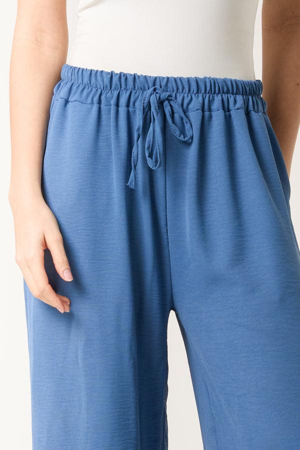 Qed London Drawstring Viscose Crepe Trouser