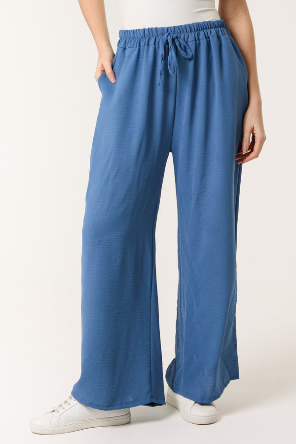 qed london Drawstring Viscose Crepe Trouser