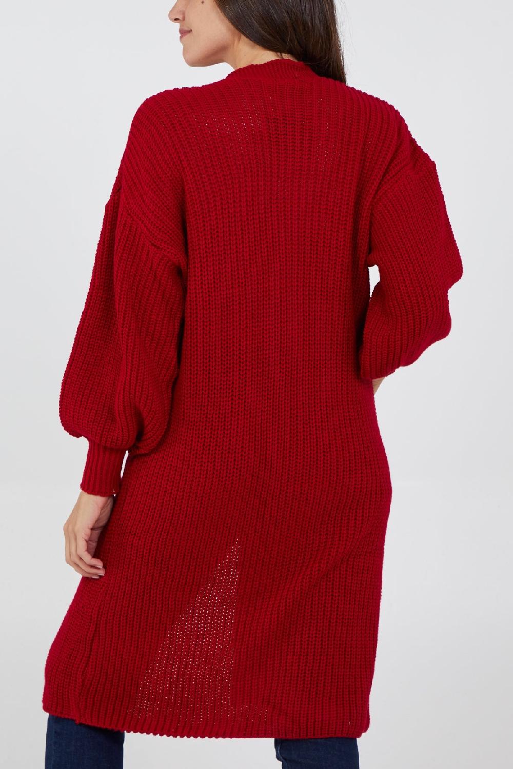 Qed London Edge To Edge Knitted Long Cardigan