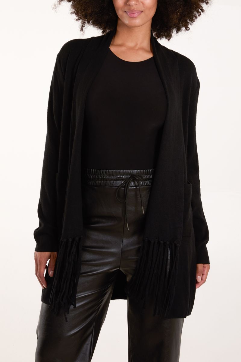 qed london Edge to Edge Tassel Cardigan