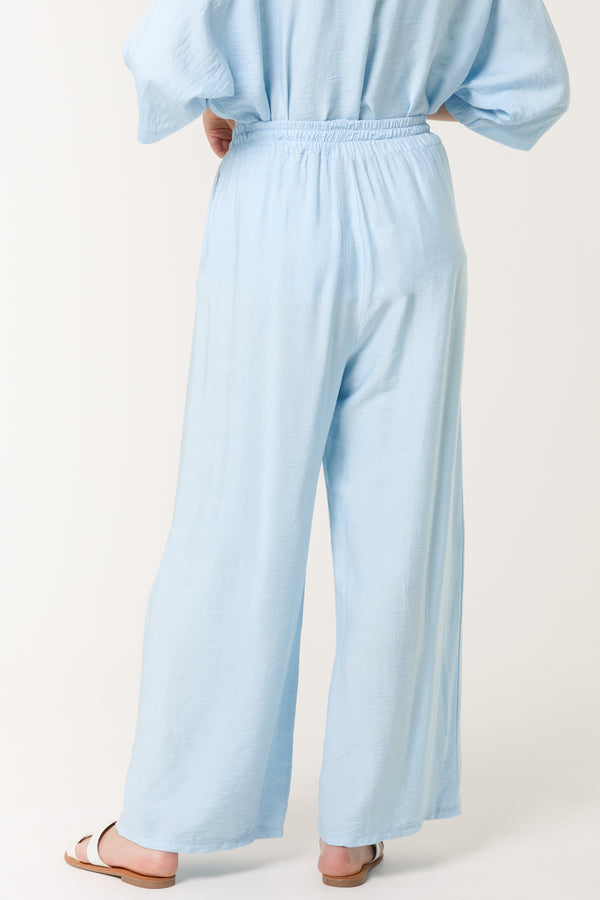 Qed London Elastic Waist Pocket Wide Leg Trousers