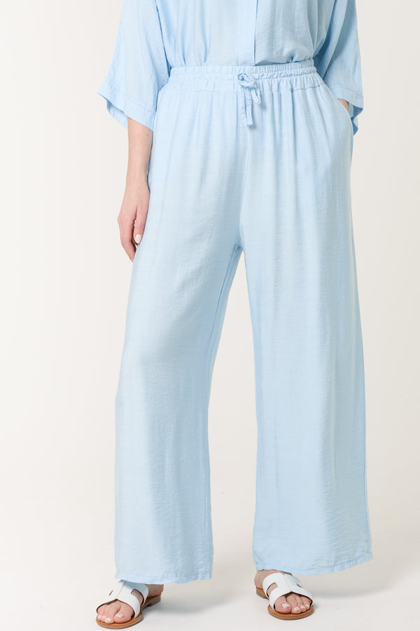 qed london Elastic Waist Pocket Wide Leg Trousers