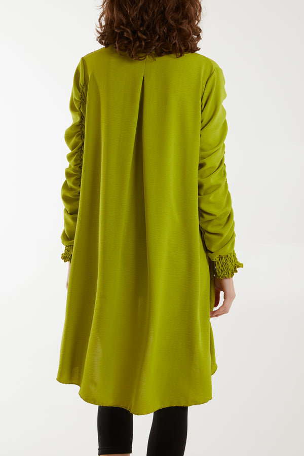 Qed London Elasticated Sleeve Oversized Blouse