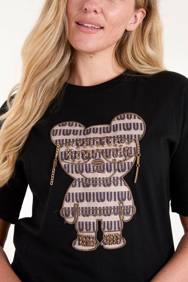 Qed London Embellished Bear T-Shirt