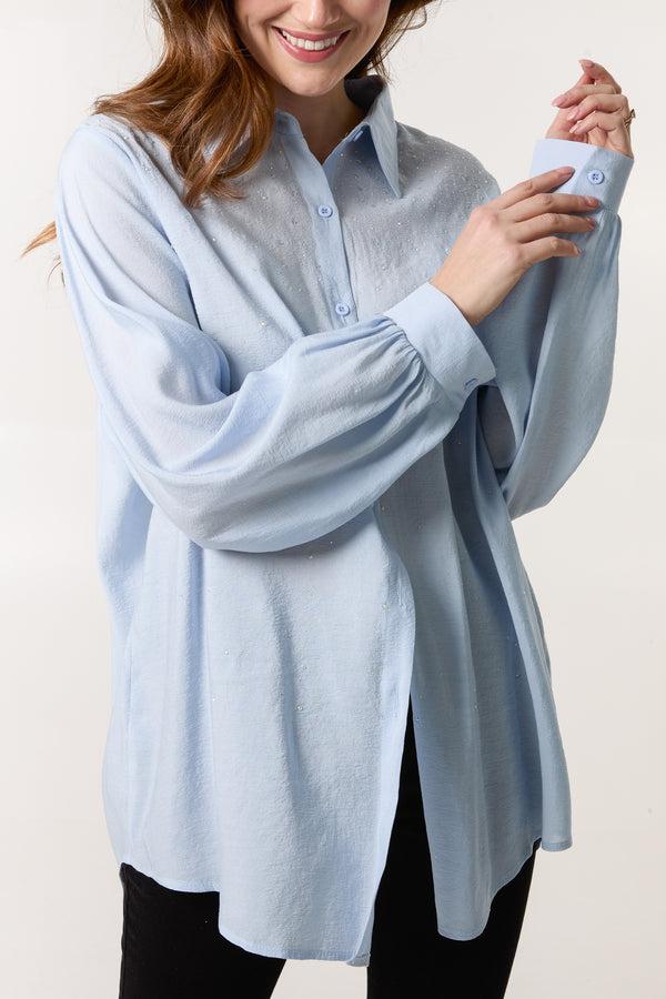 qed london Embellished Classic Shirt