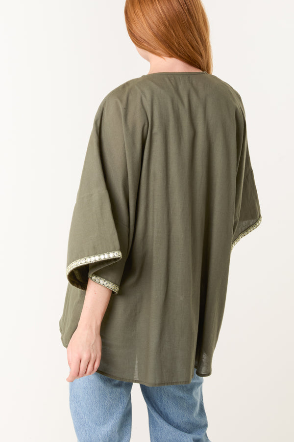 Qed London Embellished Edge Kimono