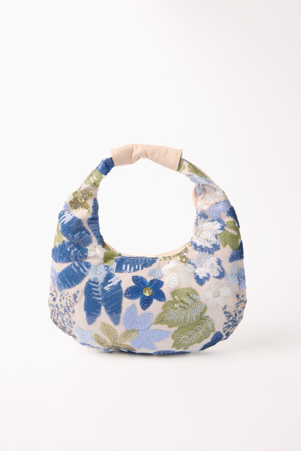 qed london Embellished & Embroidery Floral Hobo Bag