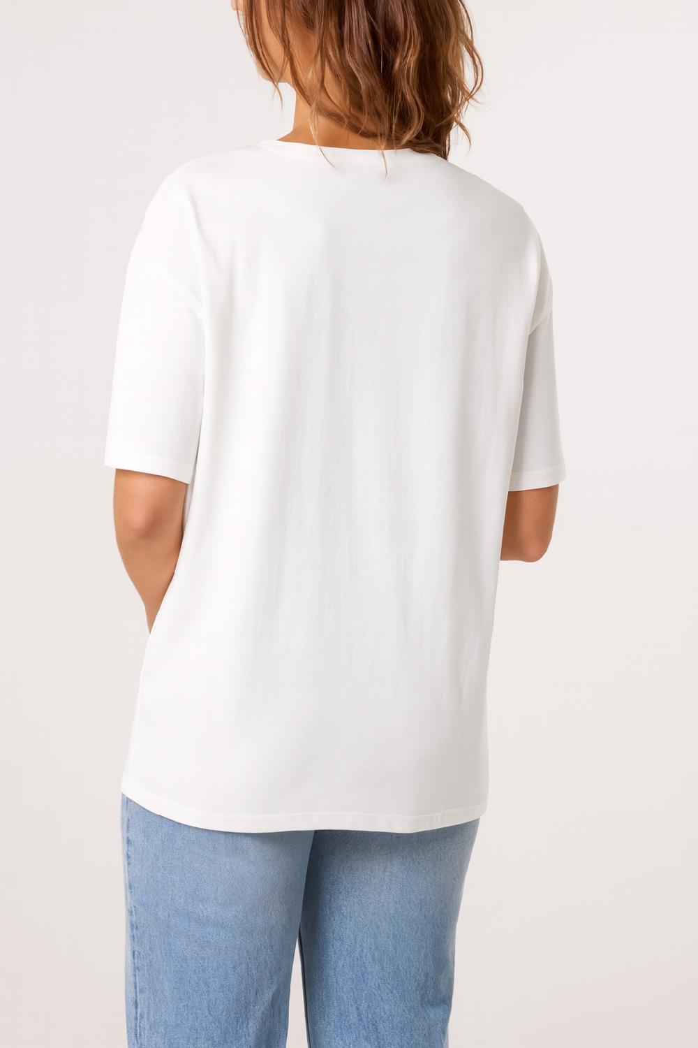 Qed London Embellished Hearts Cotton T-Shirt