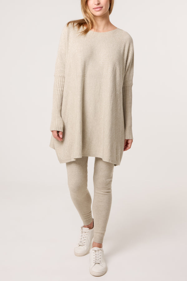 Qed London Embellished Jumper & Leggings Knit Co-Ord