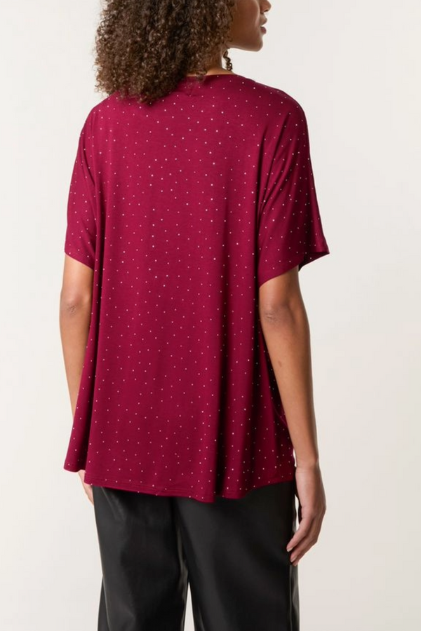 Qed London Embellished Round Neck T-Shirt