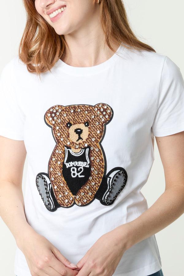 Qed London Embellished Teddy Bear T-Shirt