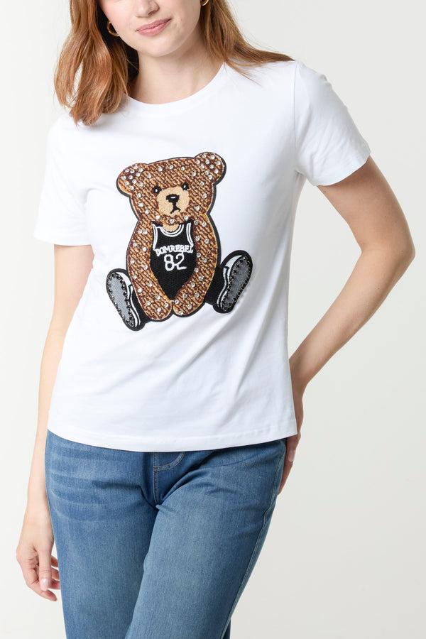 qed london Embellished Teddy Bear T-Shirt