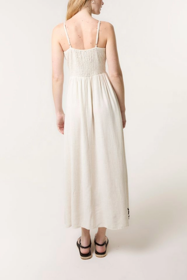 Qed London Embroidered Wrap Front Cami Dress