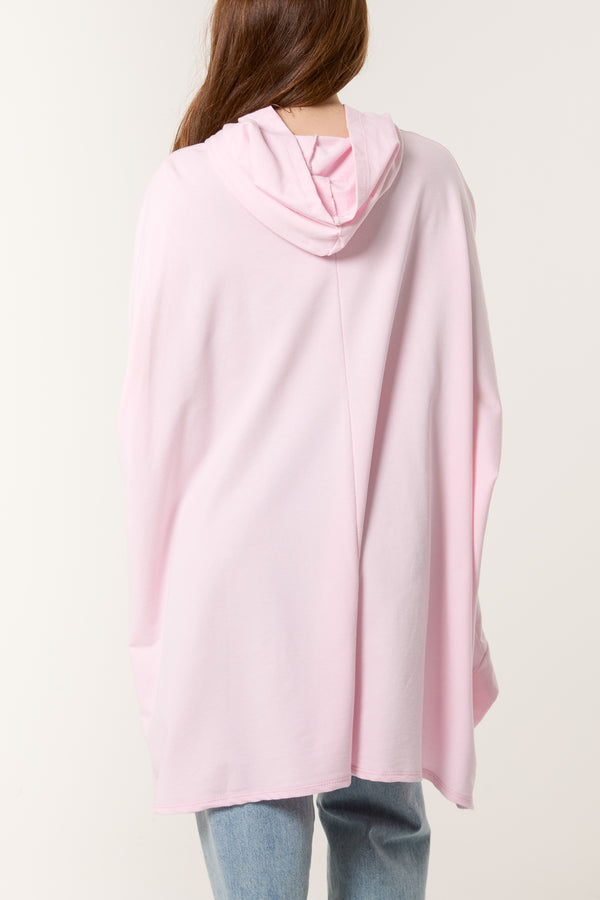 Qed London Faces Diamante High Low Hoodie