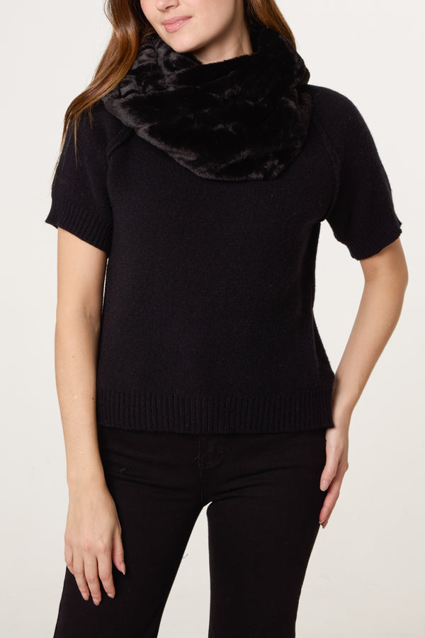 Qed London Faux Fur Snood Scarf