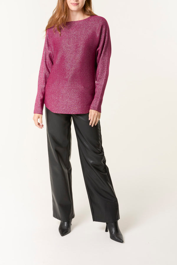 Qed London Fine Knit Glitter Jumper