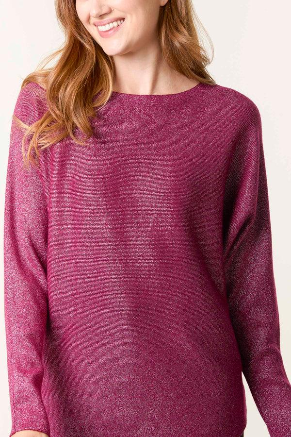 Qed London Fine Knit Glitter Jumper